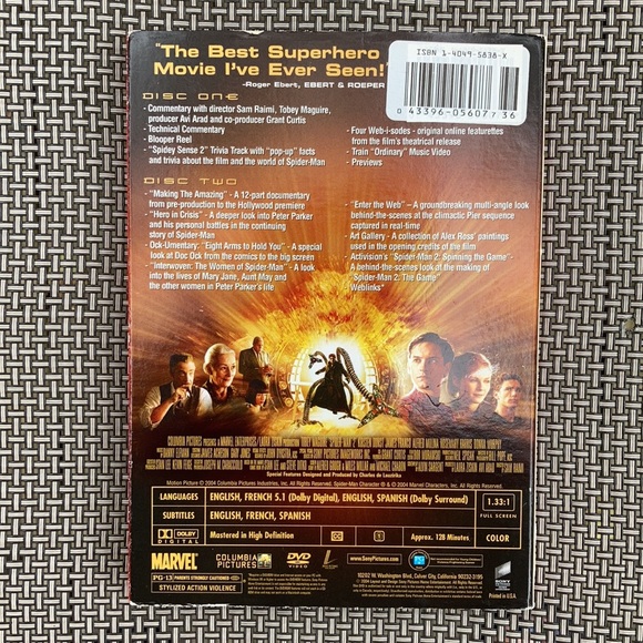 ⚜️Spider-Man 2 DVD! NWT! Full Screen Special Edition! - Picture 2 of 4